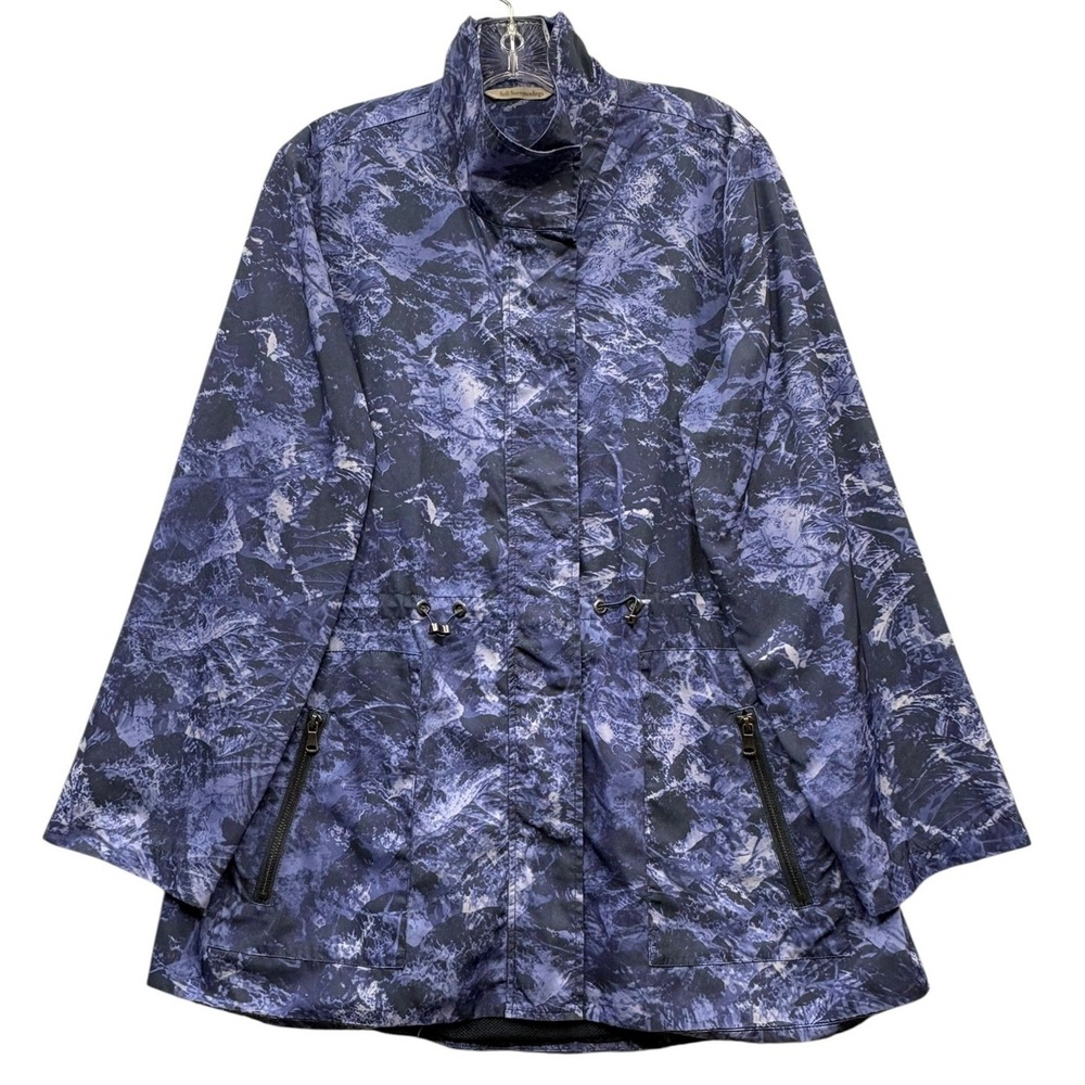 Soft‎ Surroundings Anorak Marbled Abstract Travel Jacket Utility Outdoor M